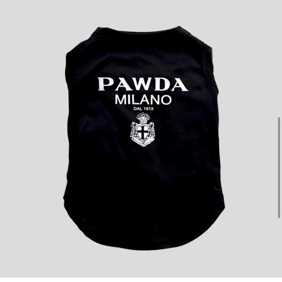 Pawda Milano Dog Tee in Black/ Cat Tee Shirt / Brand New - Picture 9 of 9